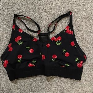 cherry sports bra!!